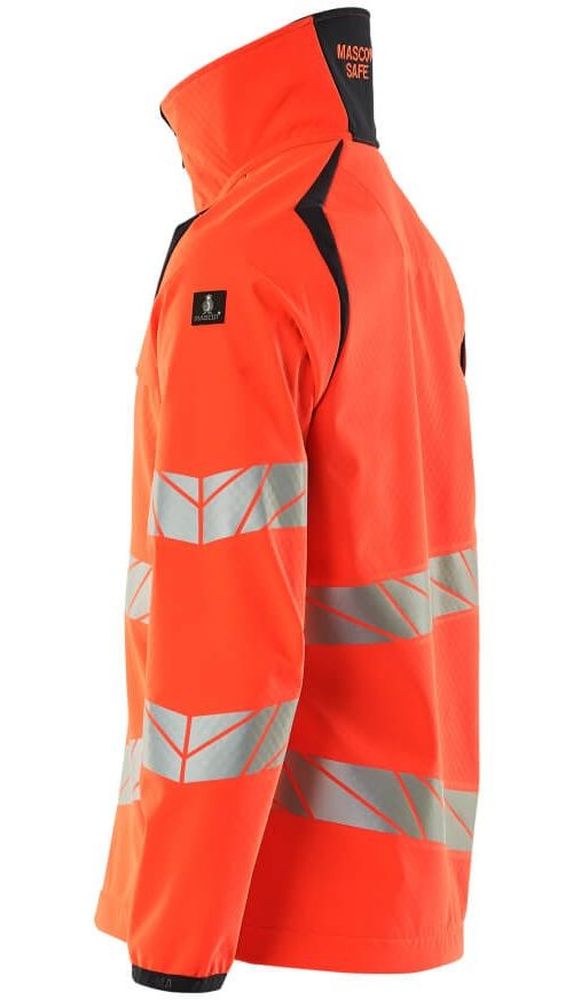 MascotSoftshellJackeAccelerateSafe19002-143Hi-visRotSchwarzblau-XXL