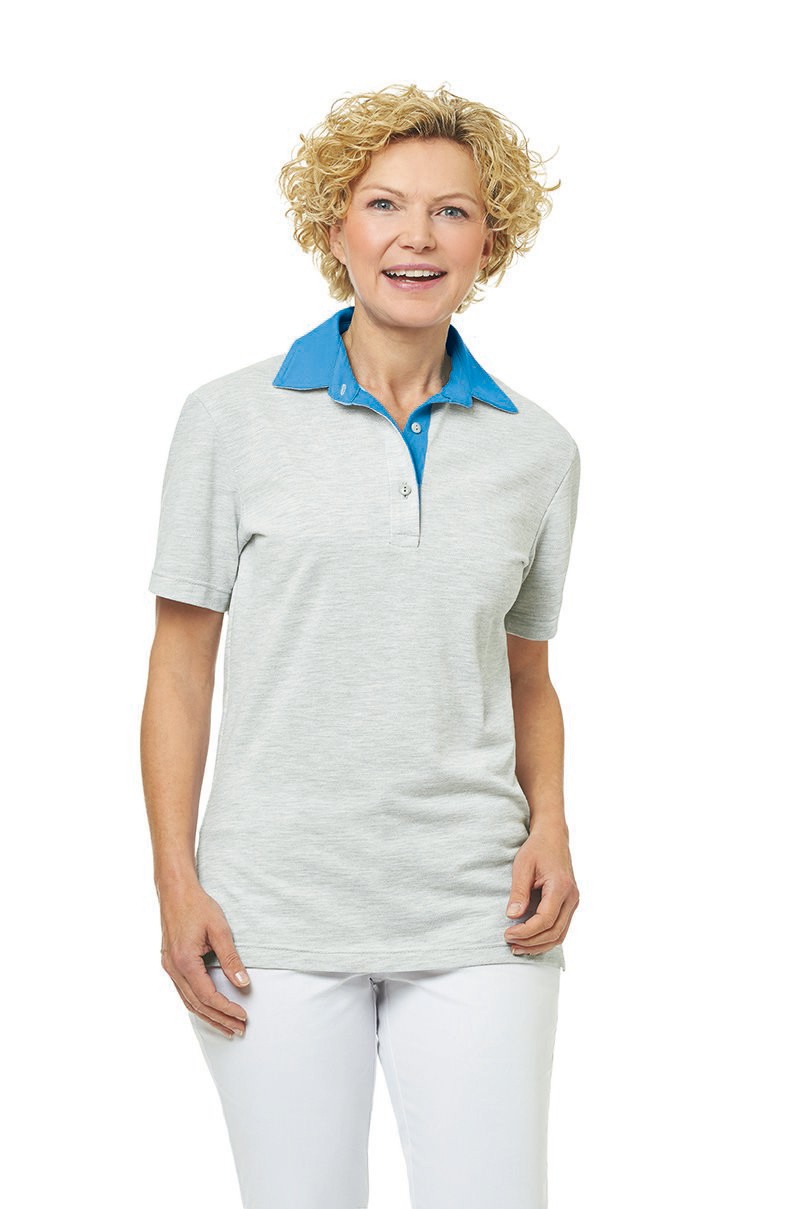 LeiberPolo-Shirt0827416976GrauMelangeTrkis-XS