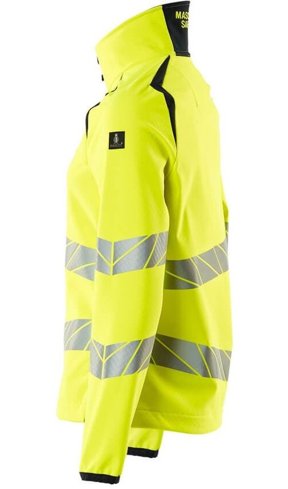 MascotDamenSoftshellJackeAccelerateSafe19012-143Hi-visGelbSchwarzblau-XXL