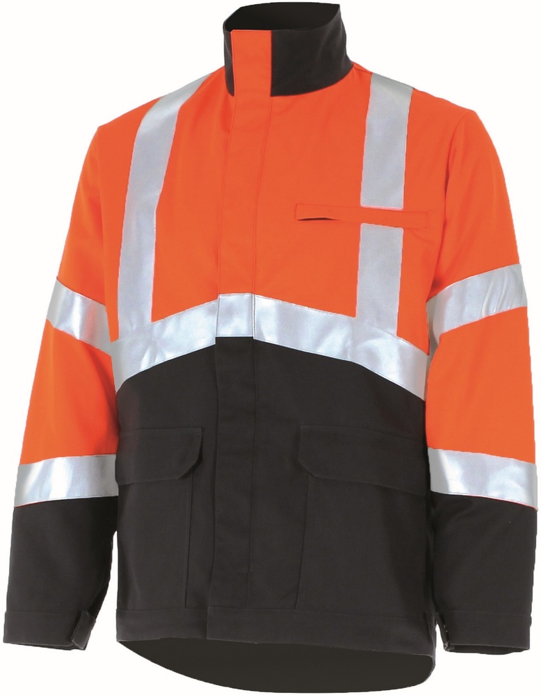 CepovettJackeFluoSafe9D839570FluoOrangeCharcoalGrey-XS