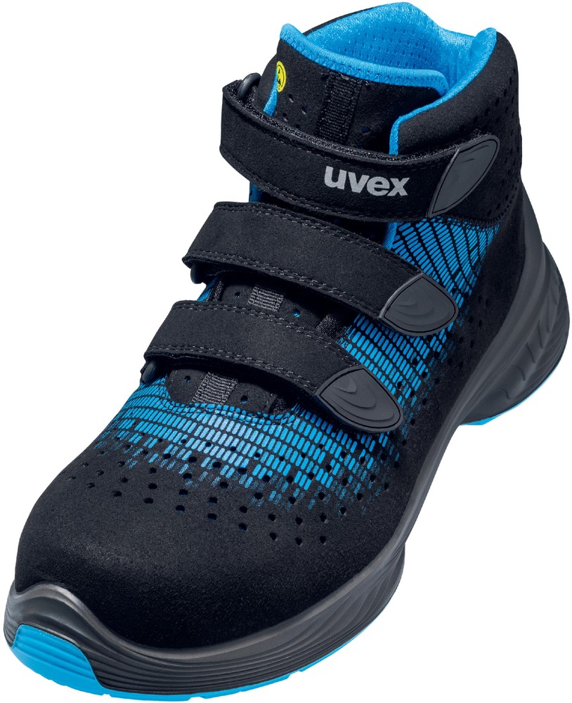 UvexSicherheitsschuhStiefel6832GelochtSchwarzBlauPu