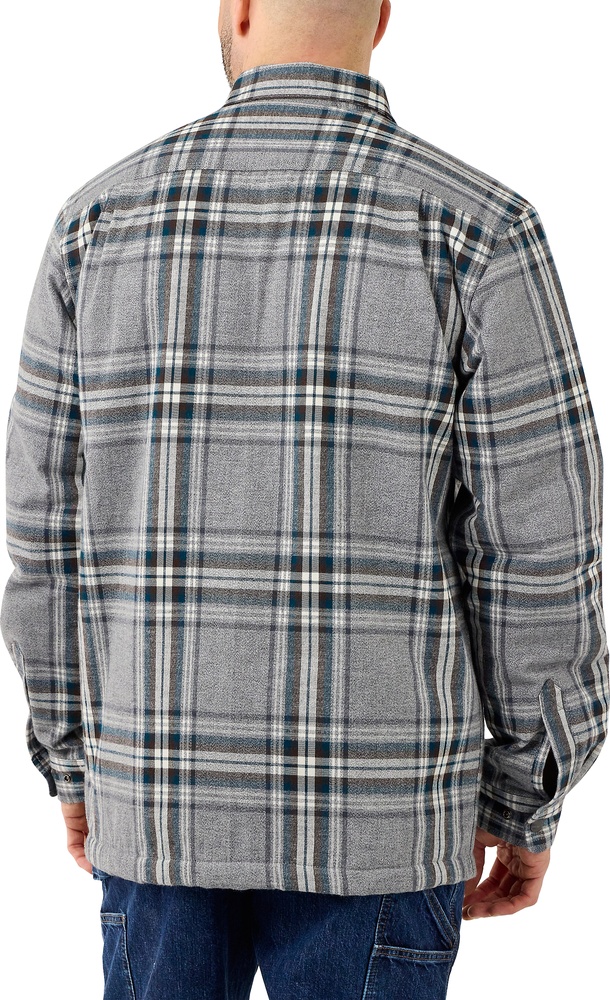 CarharttJackeFlannelSherpaLinedShirtJacAsphalt-S