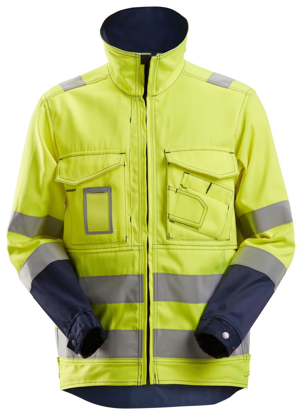 SnickersHi-VisArbeitsjackeKl3EN20471HV-Gelb-Navy