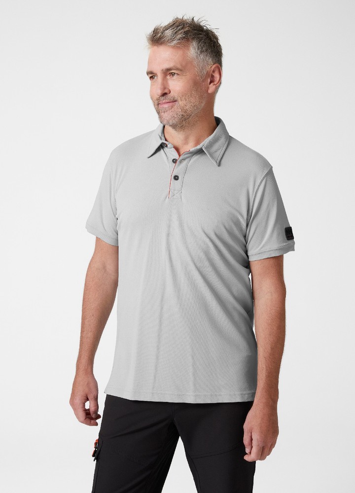 HellyHansenKensingtonTechPoloShirtBlackGrey-XS