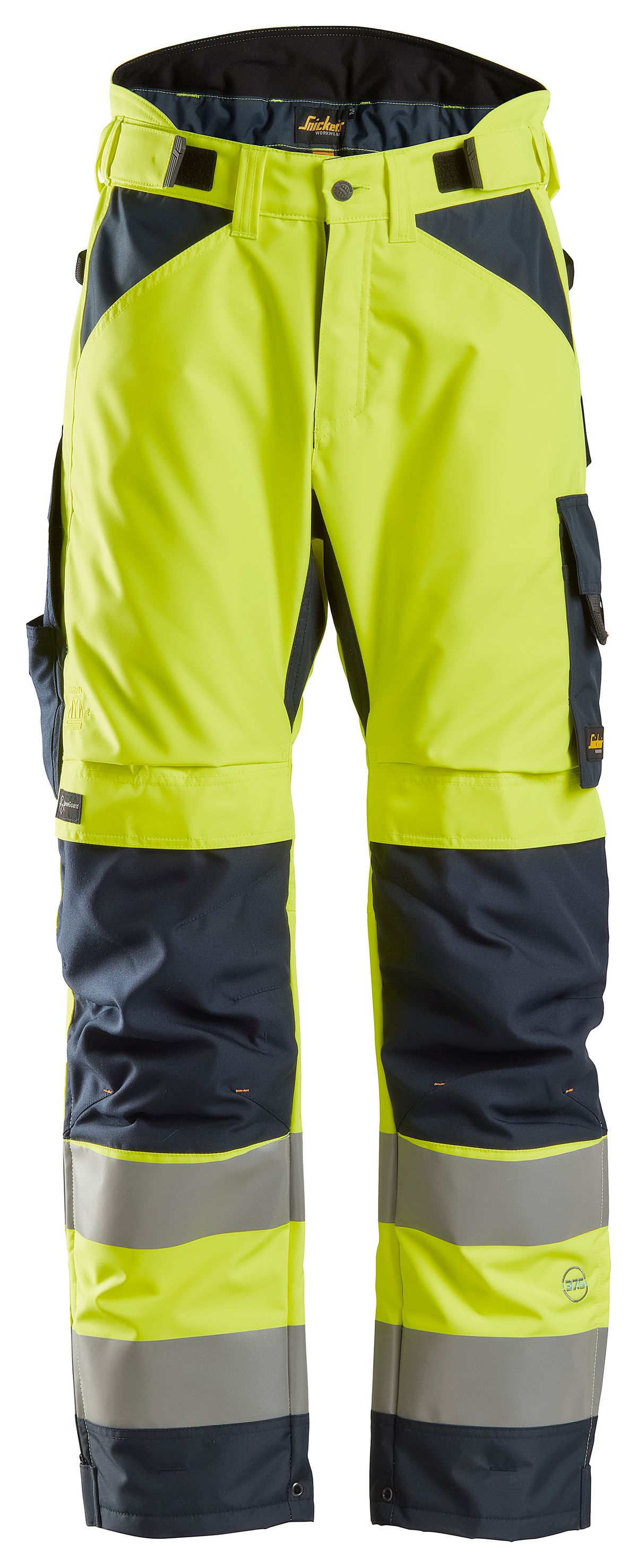 SnickersAllroundWorkHi-Vis375isolierendeArbeitshoseKl2EN1440420471HV-Gelb-Navy