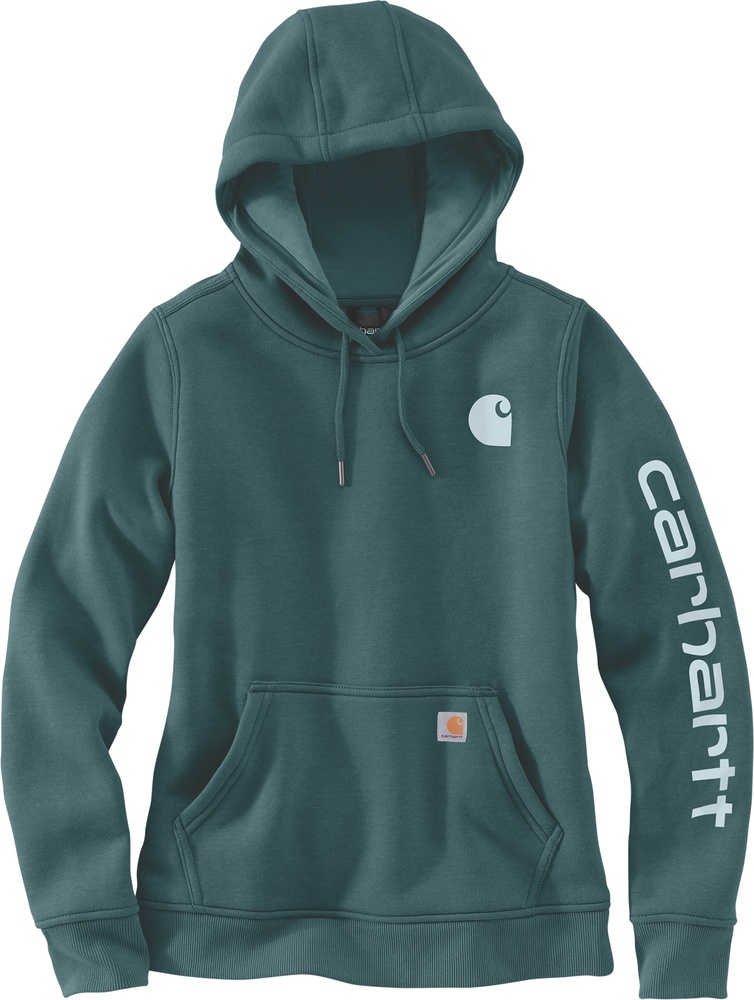 CarharttDamenLogoSleeveGraphicSweatshirt102791Greenstone-L