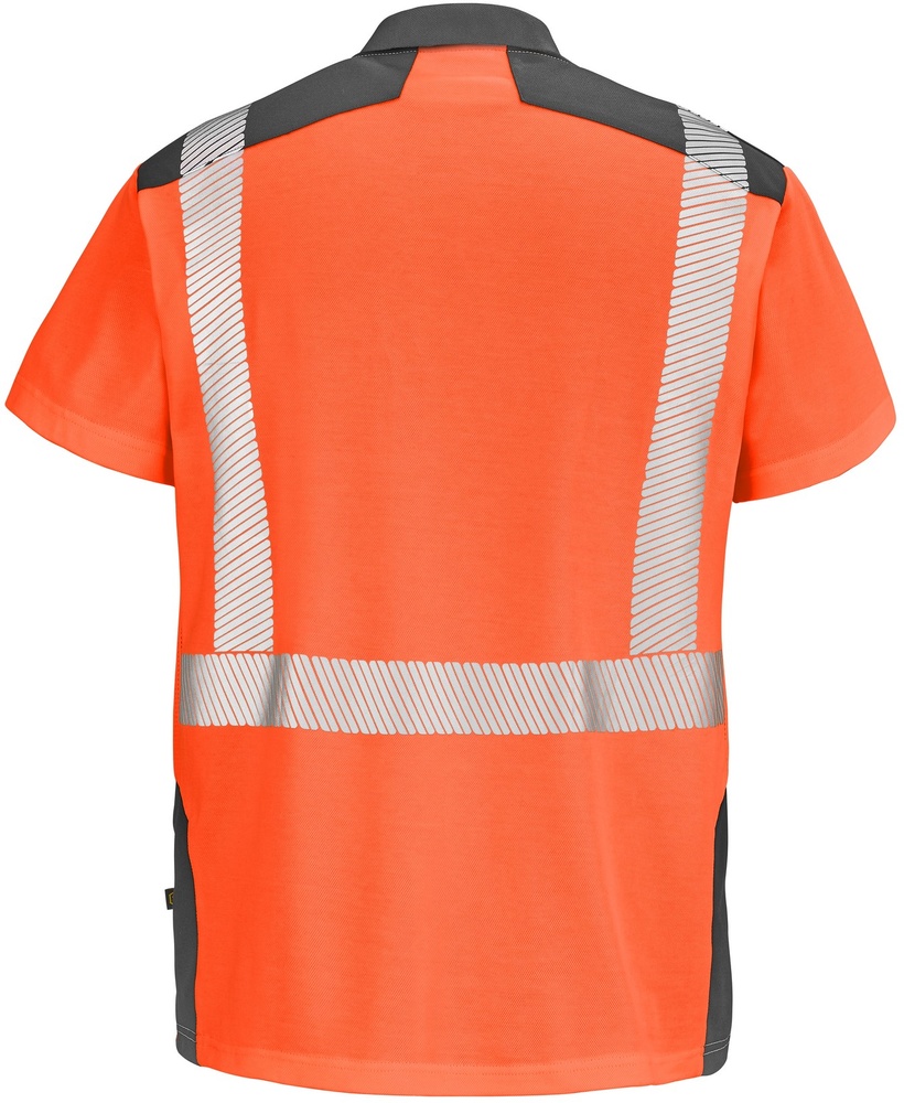 CepovettKurzarm-PoloshirtFluoSafeXp9T86FluoOrangeCharcoalGrey-S