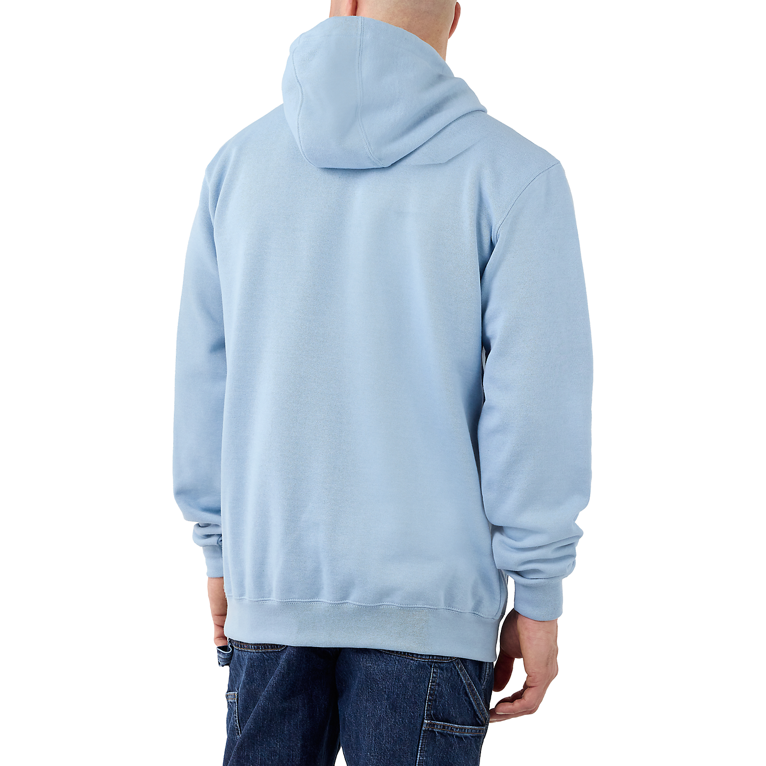 CarharttSleeveLogoHoodedSweatshirtAlpineBlueHeather