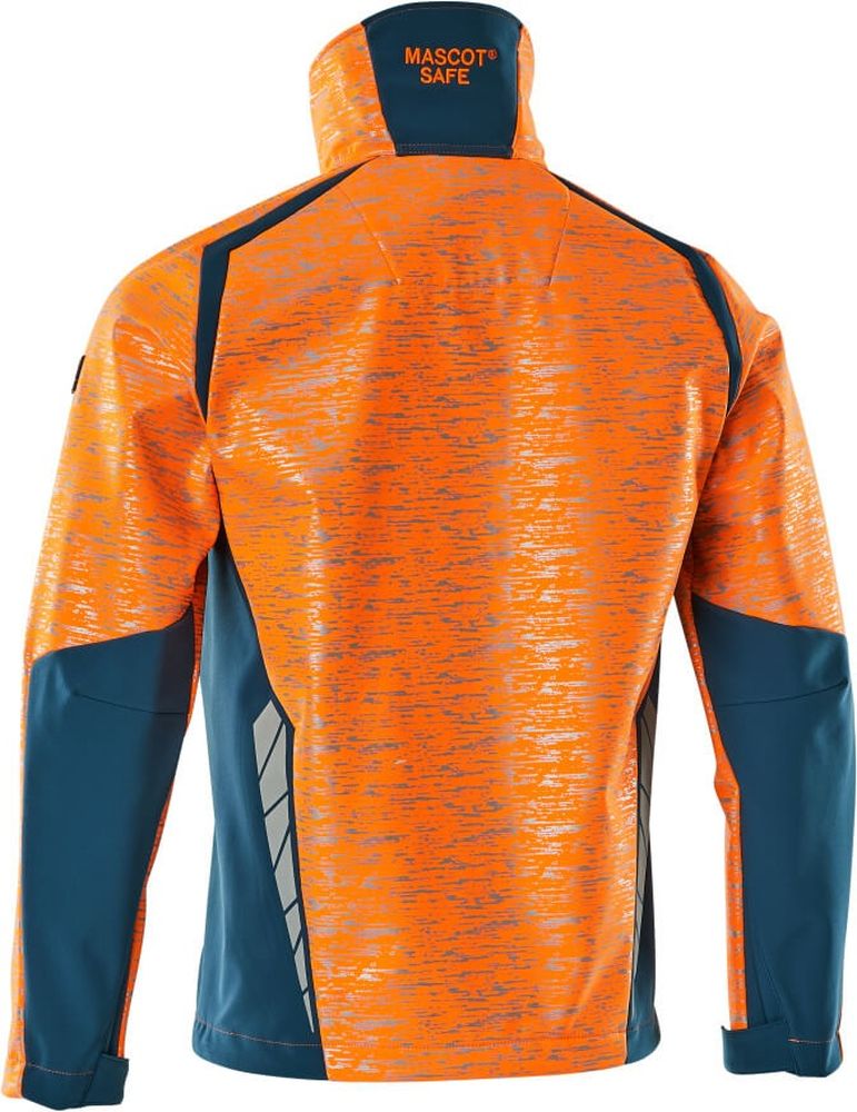 MascotSoftshellJackeAccelerateSafe19202-291Hi-visOrangeDunkelpetroleum-XXL