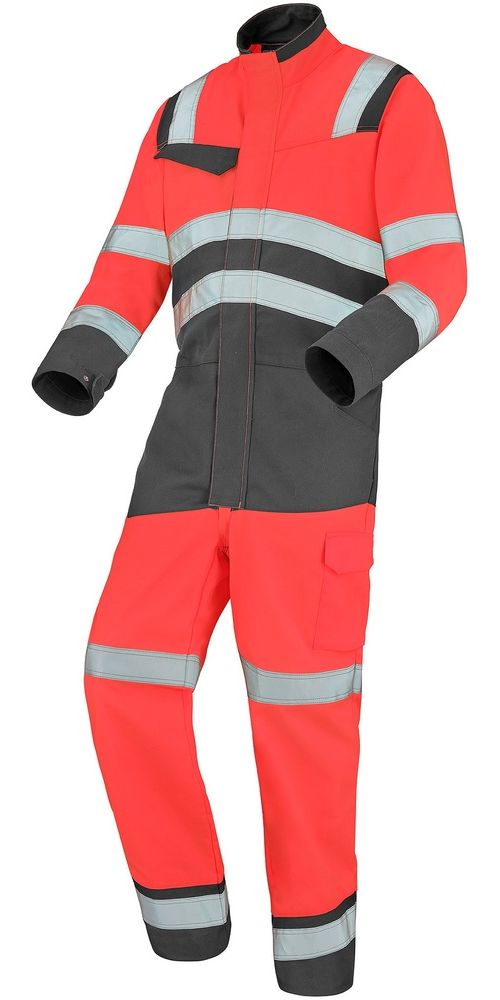CepovettOverall1ReissverschlussFluoSafeXp9G869570FluoRedConvoyGrey-XS