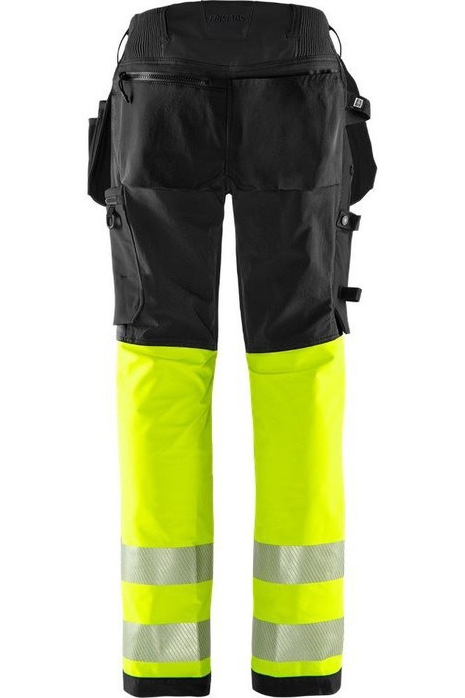 FristadsHighVisGreenHandwerkerStretchhoseDamenKl12663GSTPWarnschutz-GelbSchwarz-34
