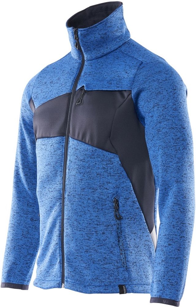 MascotStrickpullovermitReiverschlussAccelerate18105-951AzurblauSchwarzblau-XXL