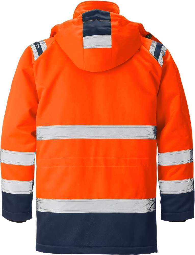 FristadsWarnschutz-JackeHighVisWinterparkaKl34042PPWarnschutz-OrangeMarine-XS