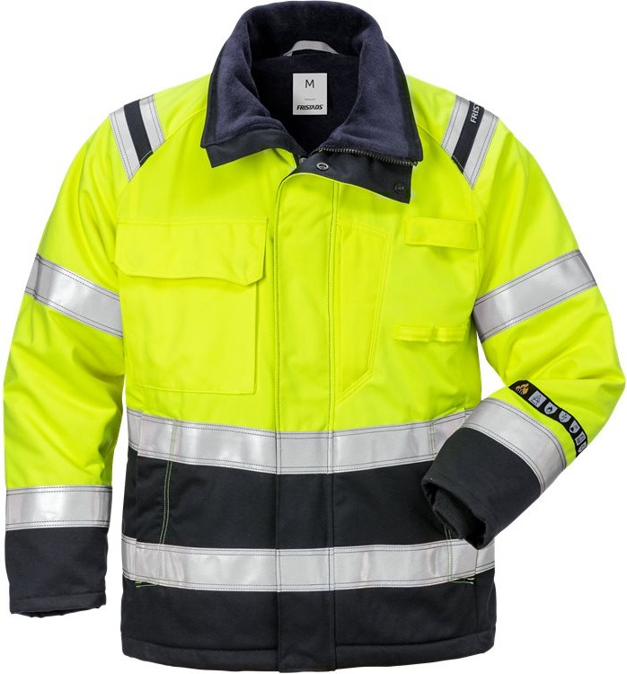 FristadsFlamestatHighVisWinterjackefrDamenKl34285ATHSWarnschutz-GelbMarine
