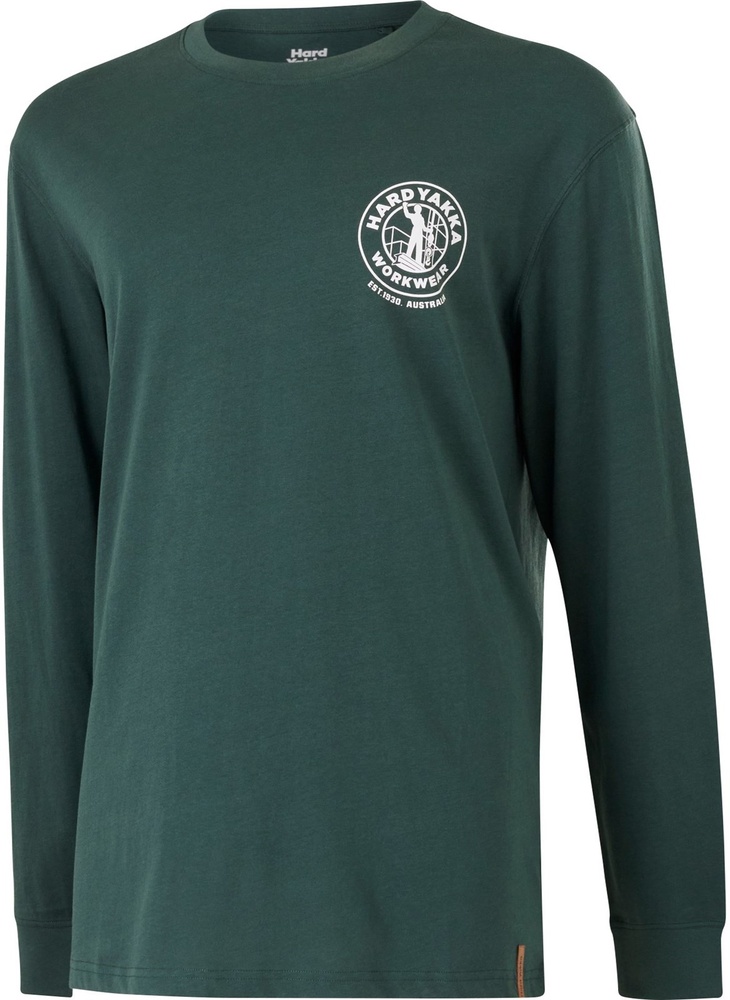 HardYakkaT-ShirtHeritageIconLSTeeG11489GardenersGreen-S