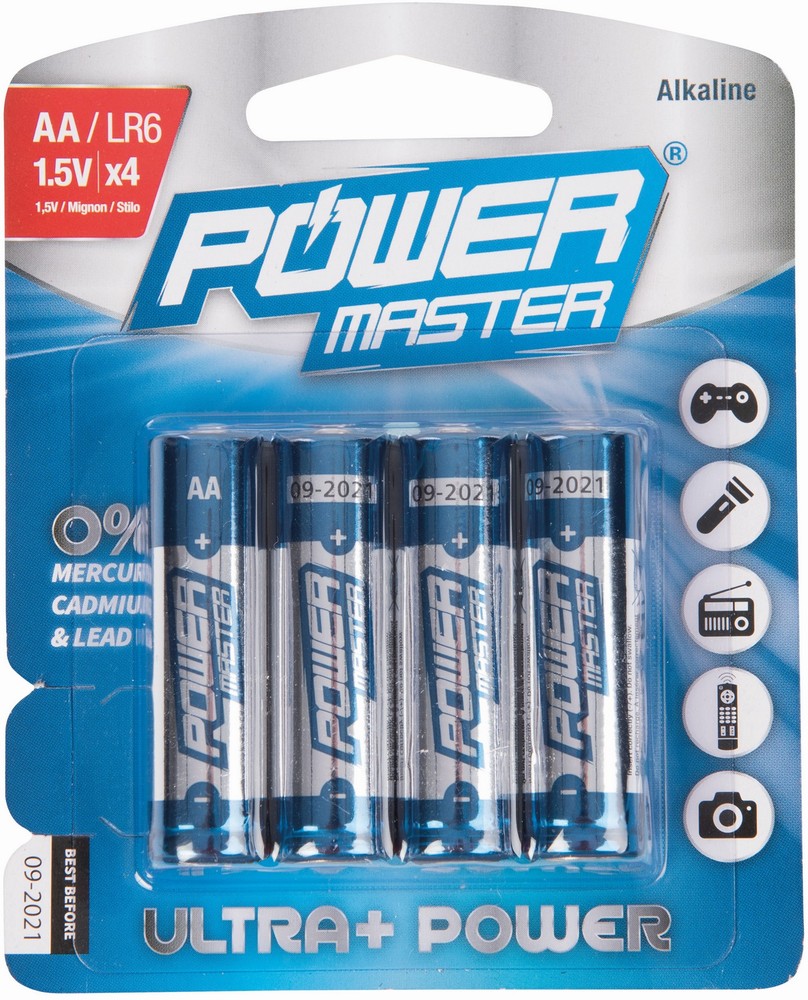 PowermasterBatterienAA-Super-Alkali-BatterienLR64er-Pckg4er-Pckg