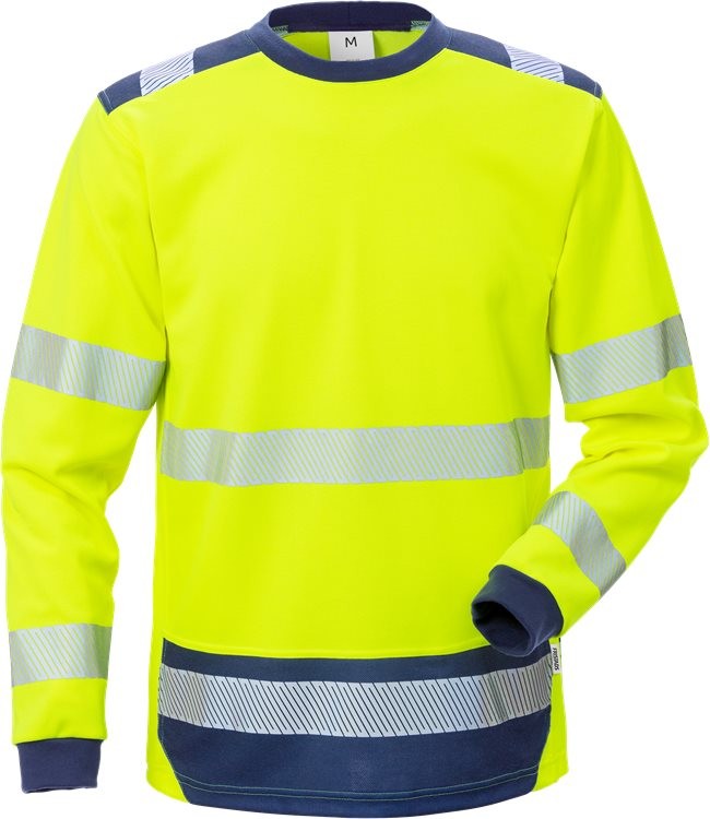 FristadsWarnschutzT-ShirtHighVisT-ShirtLangarmKL37724THVWarnschutz-GelbMarine