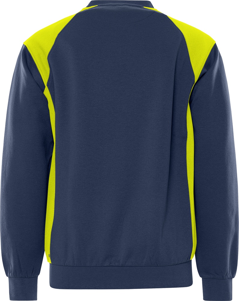 FristadsSweatshirt7148GSM300510NavyHi-VisYellow-4XL