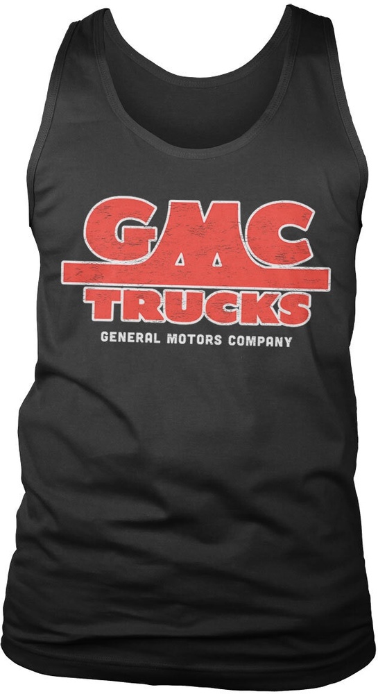 GMCTankTopTrucksVintageLogoTankTopGM-7-GMC001-H48-8Black-S