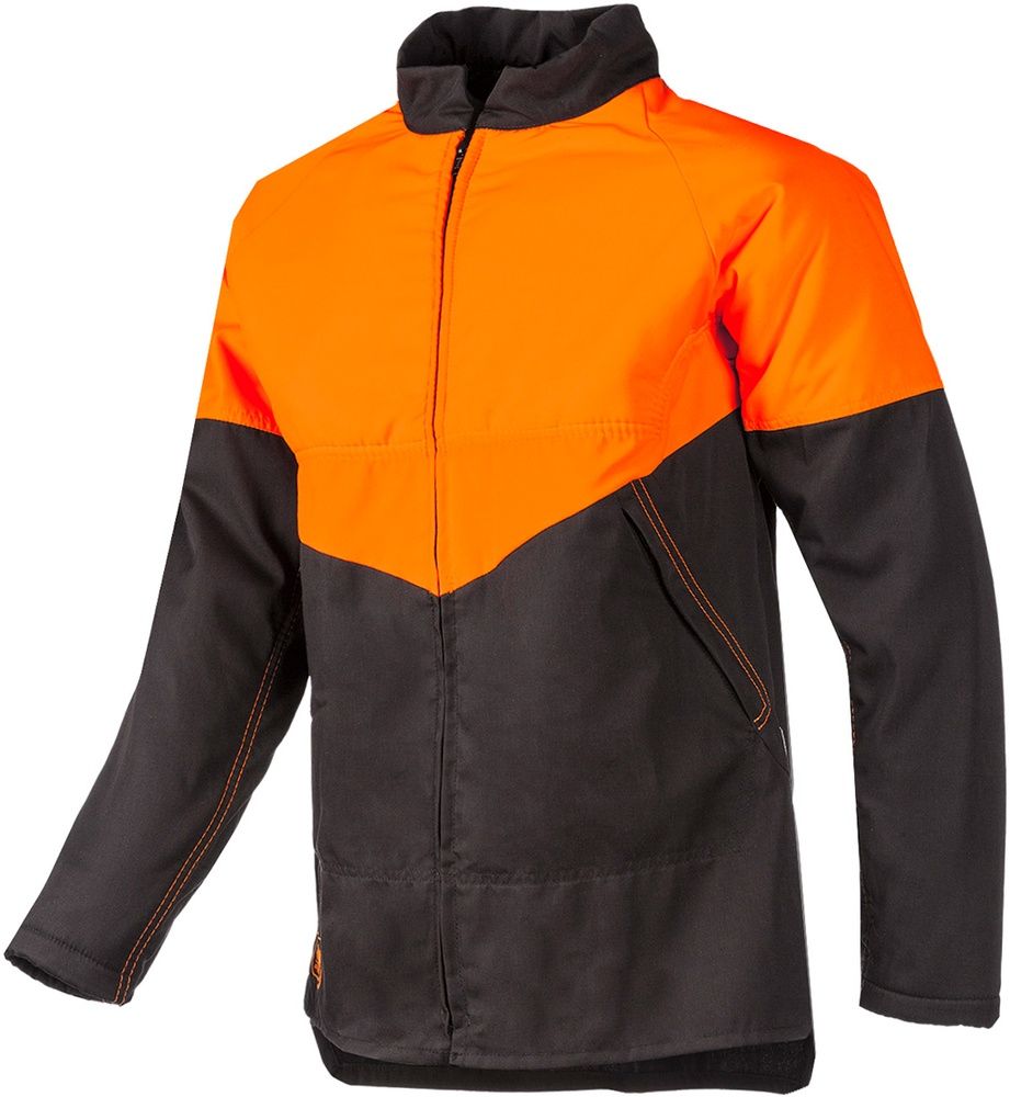 SIPBaseProArbeitsjackeSchnittschutzjackeEN381-11Klasse11RJ1NeonorangeAnthrazitgrau-3XL