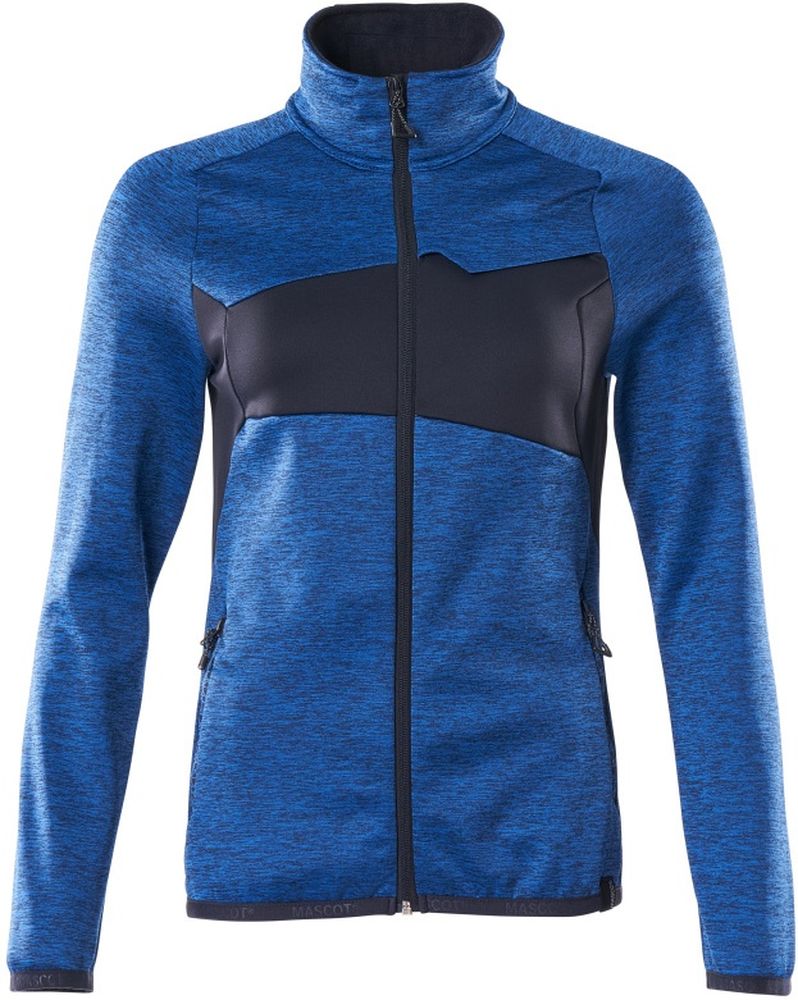 MascotDamenFleecepullovermitReiverschlussAccelerate18153-316AzurblauSchwarzblau-XXL