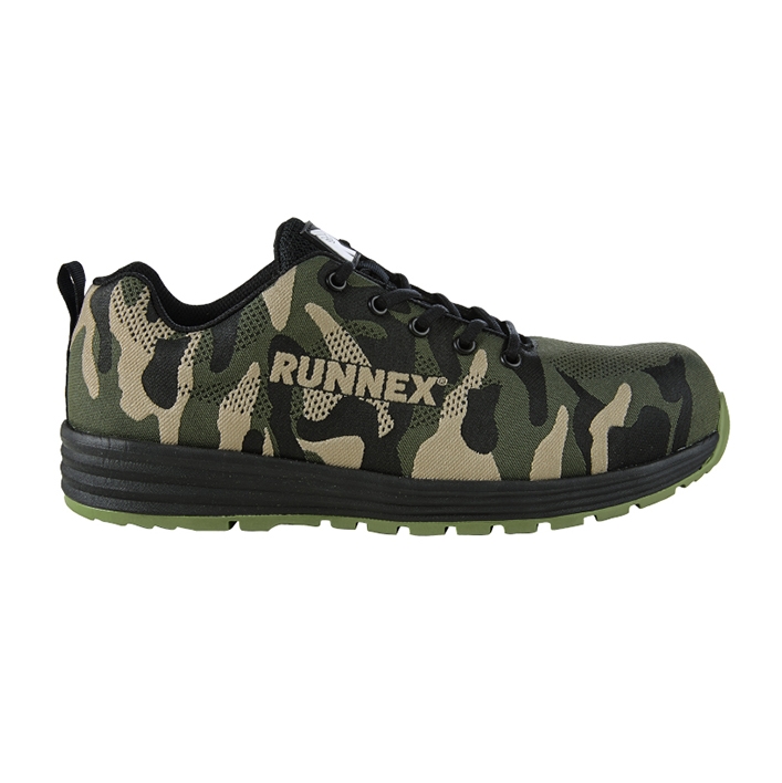 RUNNEXS3-SicherheitshalbschuhSportStarOlivSchwarzBeige