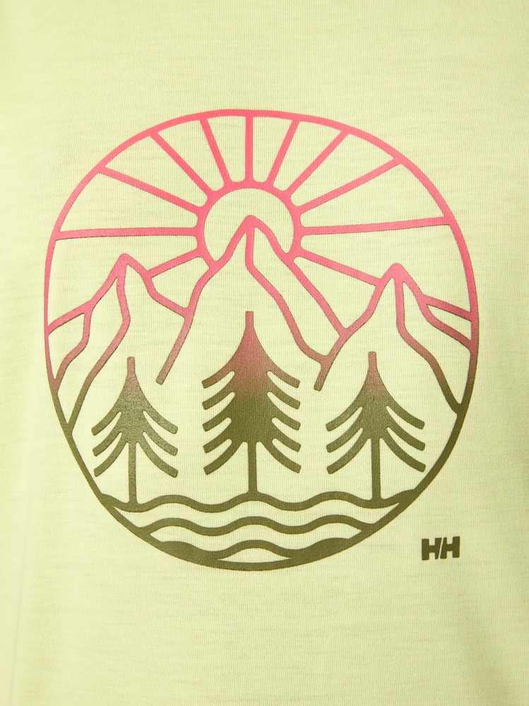 HellyHansenDamenT-ShirtDamenT-ShirtSkogRecycledGraphicTeeFaddedYallow163023Gelb-XL