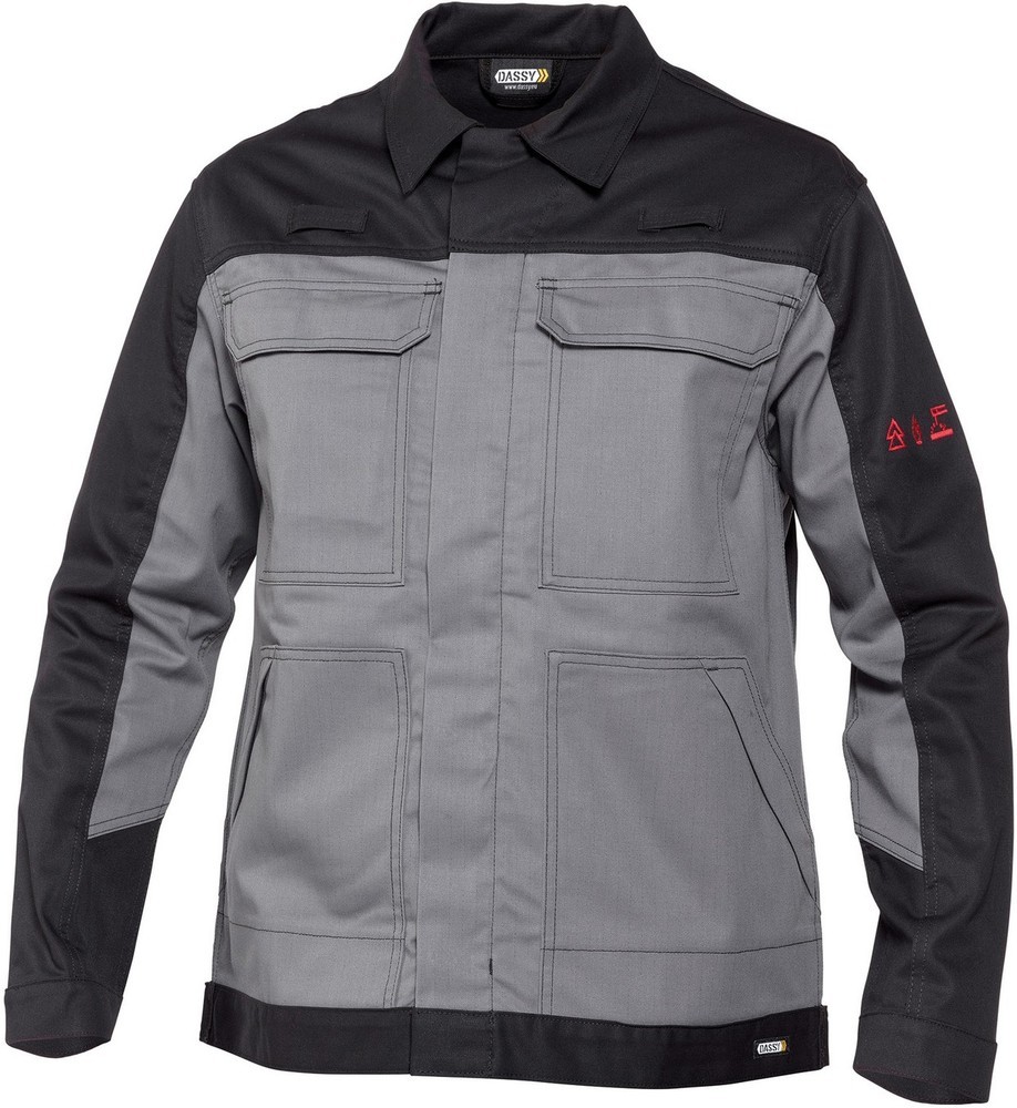 DassyMultinormArbeitsjackeKielCOPES75GrafitgrauSchwarz-4XL