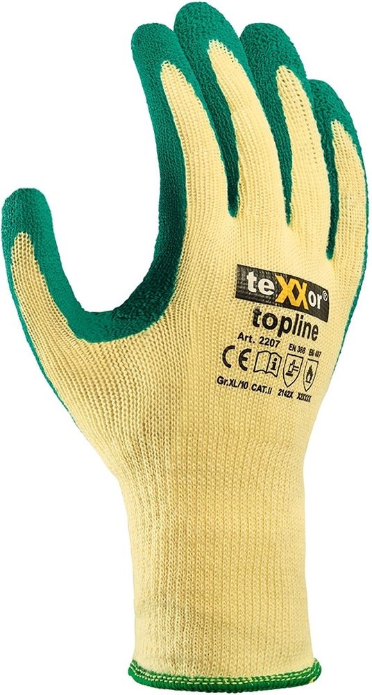teXXorGrobstrick-HandschuhePolyester12Stck2207GelbGrn-7