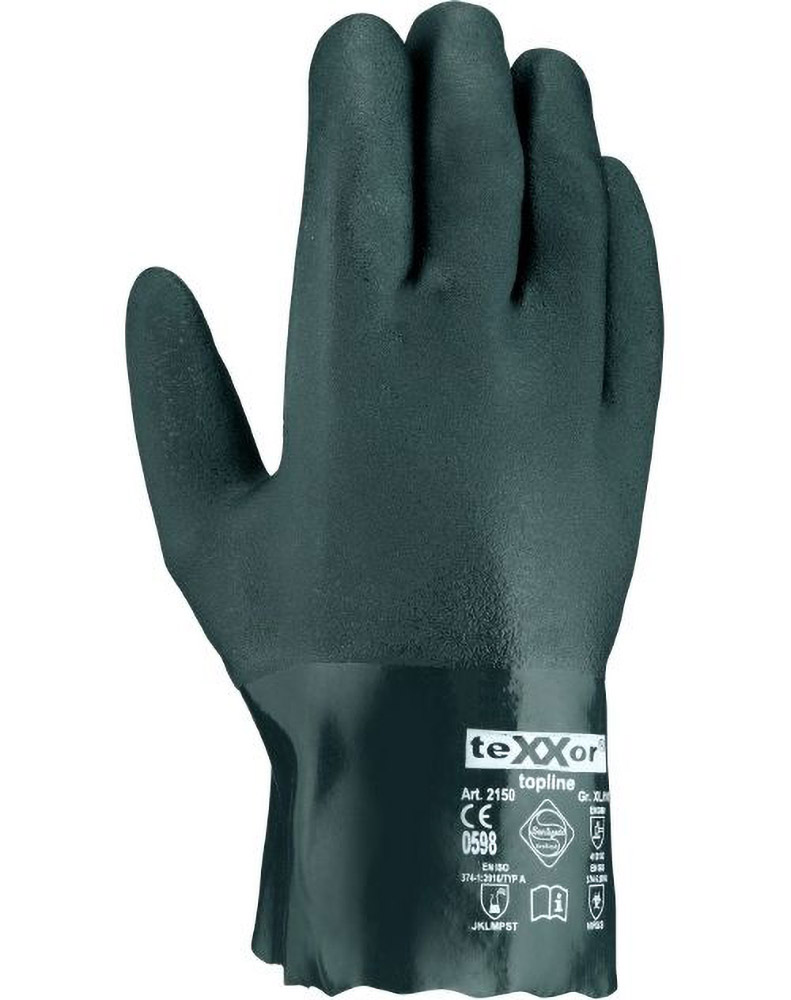 teXXorToplineChemikalienschutz-HandschuhePvcGrn12Paar2150