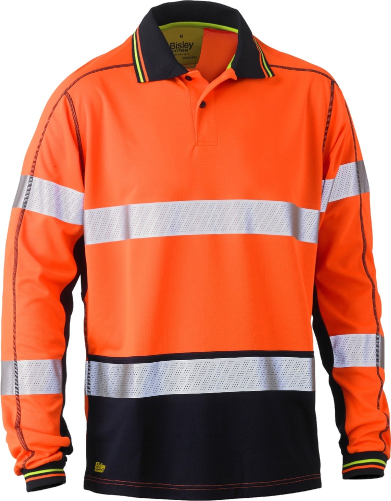 BisleyWarnschutzbekleidungHiVisLongSleevePoloOrange-L