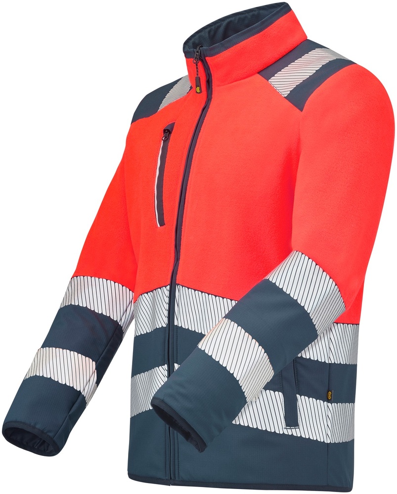 CepovettFleecejackeVeny9D04FluoRedNavy-S