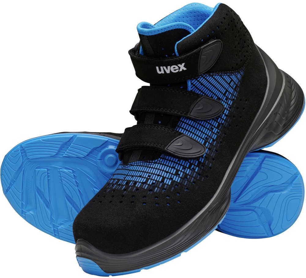 UvexSicherheitsschuhStiefel6832GelochtSchwarzBlauPu