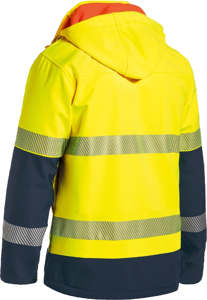 BisleyWarnschutzbekleidungTapedHiVisRipstopBondedFleeceGelbNavy-L