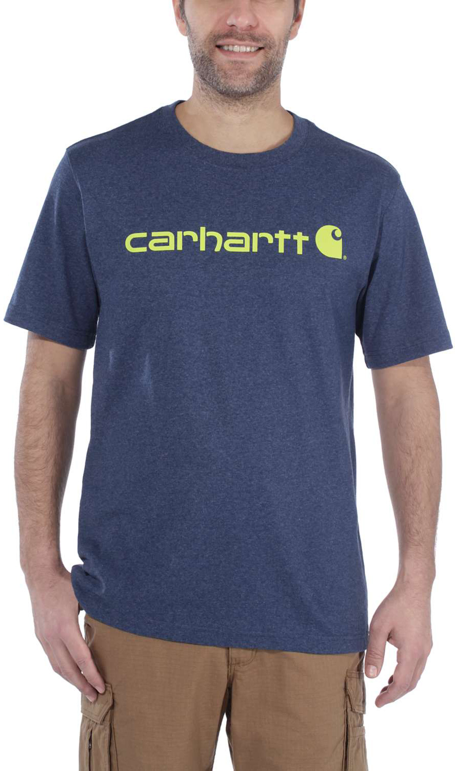 CarharttHerrenT-ShirtCoreLogoT-ShirtSSDarkCobaltBlueHeather