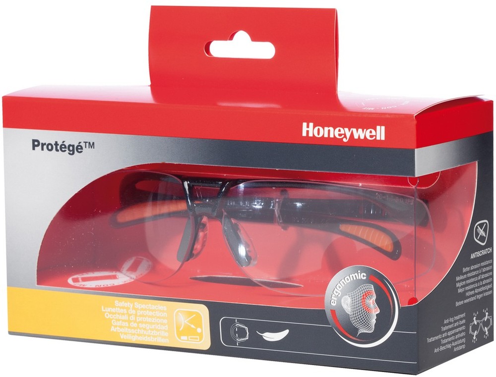 HoneywellAugenschutzSchutzbrille-BlisterverpackungPSS1028130ProtgKlarPCPSSSchwarz