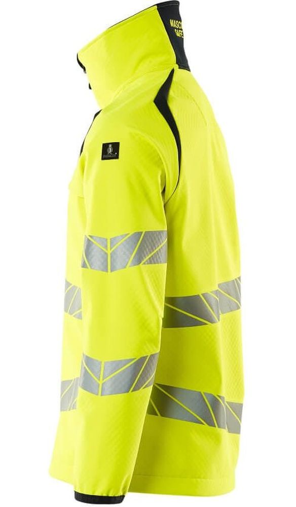 MascotSoftshellJackeAccelerateSafe19002-143Hi-visGelbSchwarzblau-XXL
