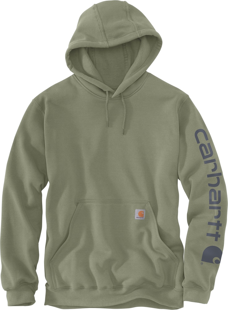 CarharttSleeveLogoHoodedSweatshirtK288DustyOlive-XXL
