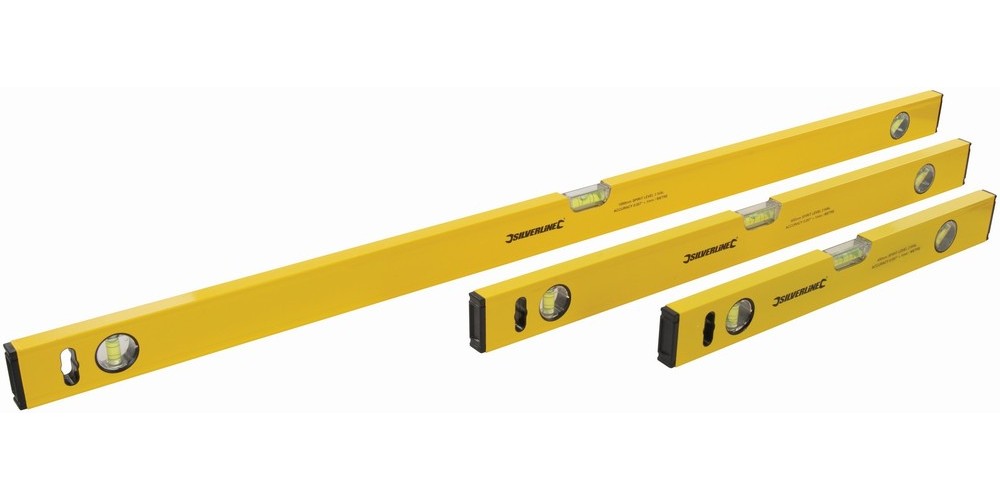 SilverlineMessgerteBau-Wasserwaagen3-tlgSatz400600u1000mm