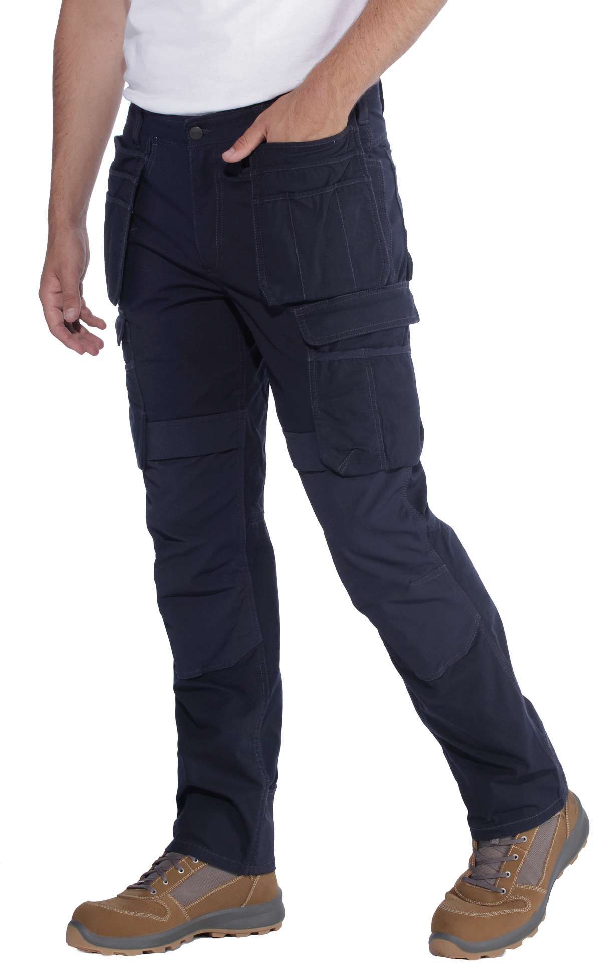 CarharttHerrenHoseSteelMultipocketPantNavy