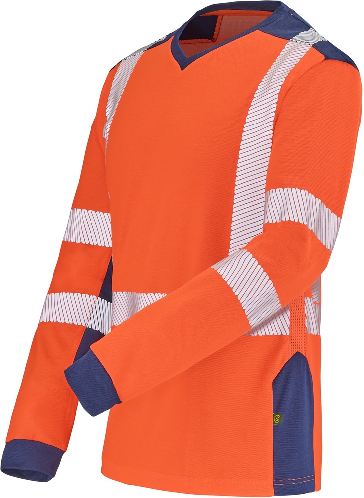 CepovettLangarm-ShirtFluoSafeXp9T85FluoOrangeNavy-XXL