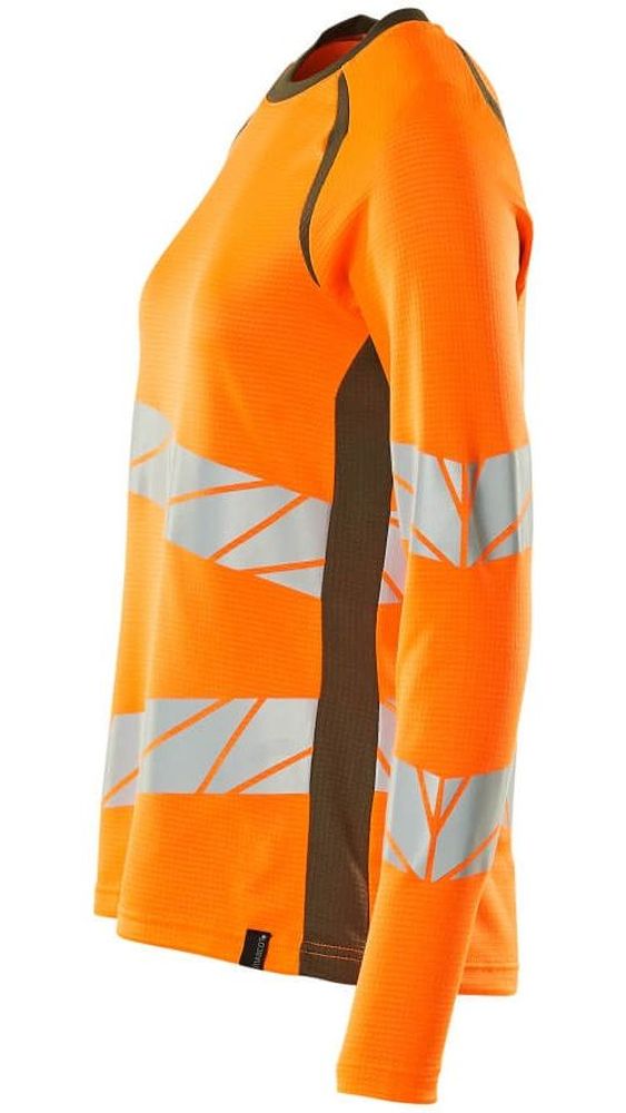 MascotDamenT-ShirtLangarmAccelerateSafe19091-771Hi-visOrangeMoosgrn-XXL