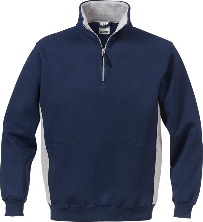 FristadsSweatshirtmithalbemZipperAcodeZipper-Sweatshirt1705DFMarineDunkelgrau