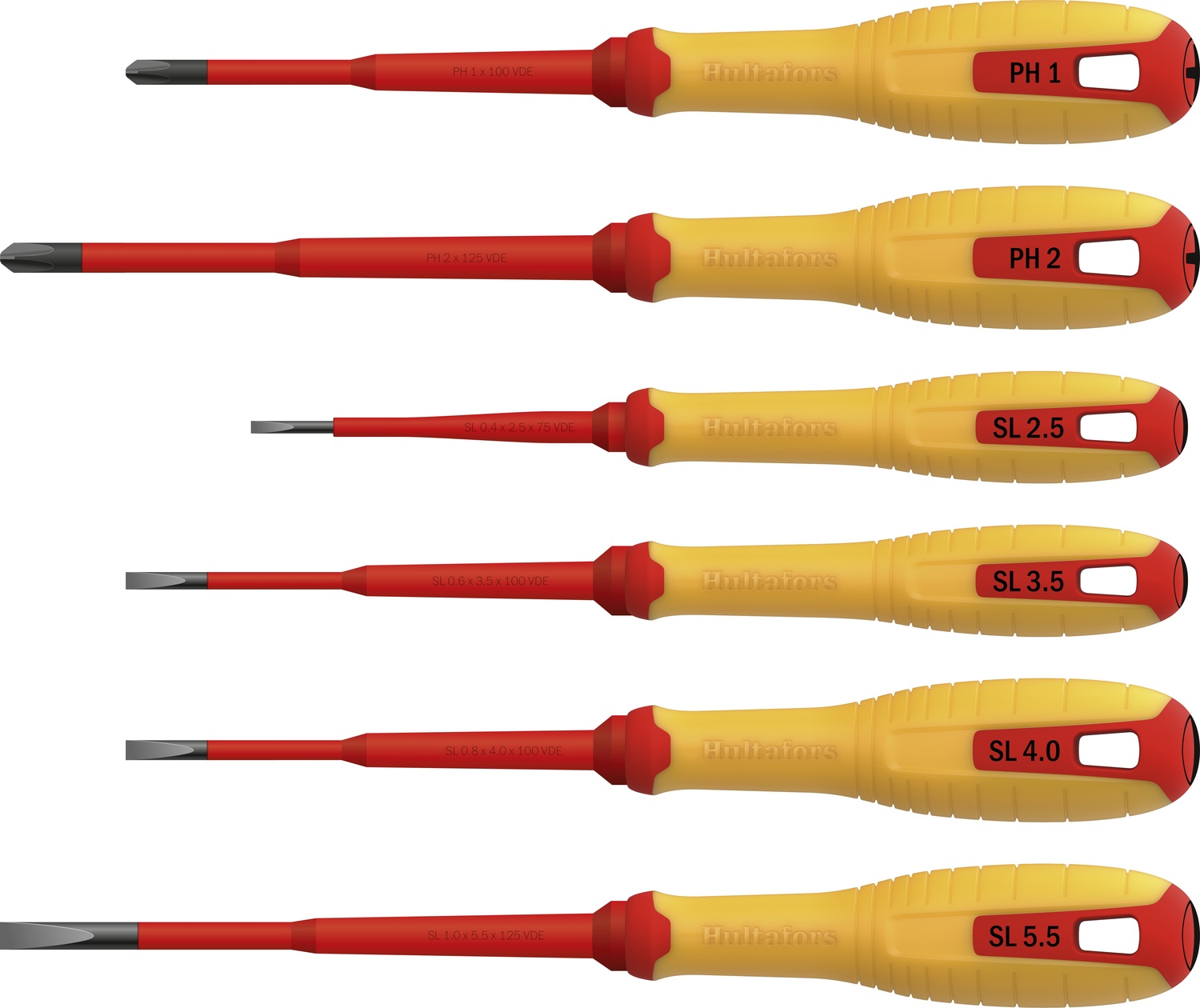 HultaforsSchraubendreher6erSetVDEPHSLMulticolor