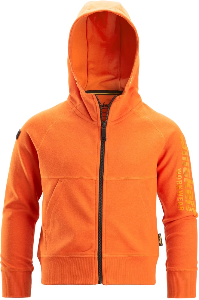SnickersWorkwearKinder7512JuniorLogoHoodiemitReivers7512WarmOrange-98104