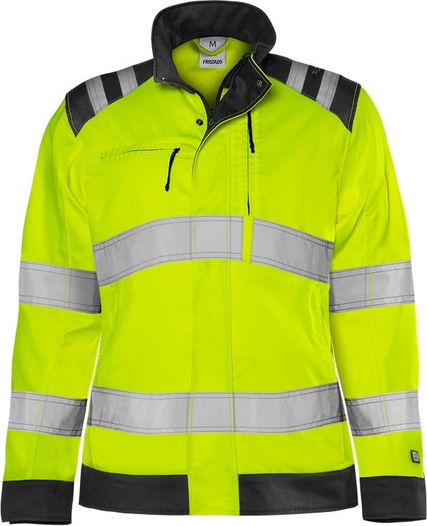 FristadsHighVisGreenJackeDamenKl34068GPLUWarnschutz-GelbSchwarz
