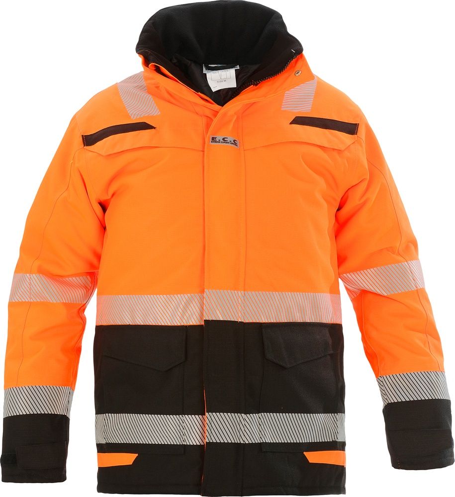 HydrowearArbeitsjackeWarnschutz-regenparkaUtahNeonorangeSchwarz-3XL