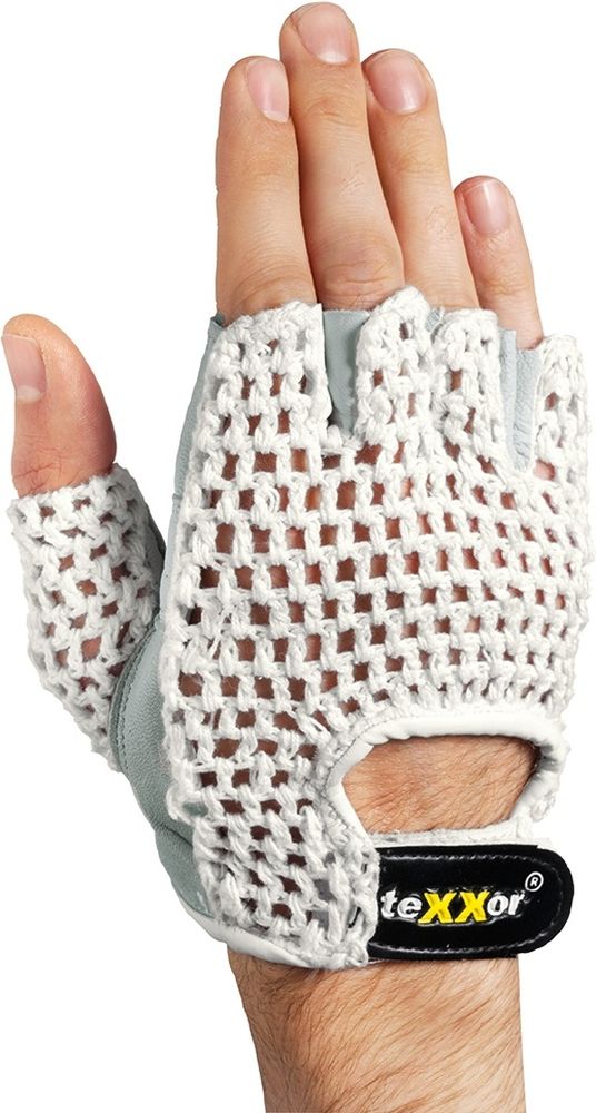 teXXorNappaleder-HandschuheFahrradfahrer12Stck1164LederNaturTextilWei-7