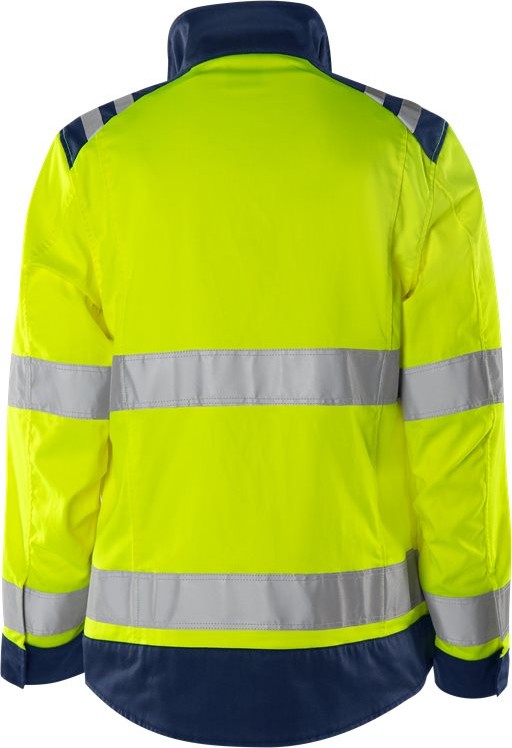 FristadsHighVisGreenJackeDamenKl34068GPLUWarnschutz-GelbMarine