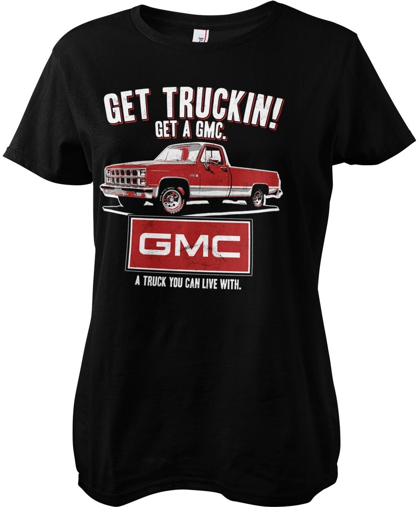GMCDamenT-ShirtGetTruckinGirlyTeeGM-5-GMC004-H57-1Black-S